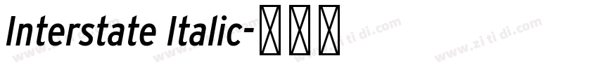 Interstate Italic字体转换
